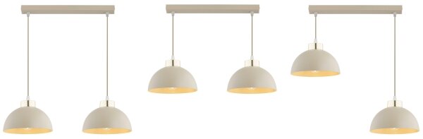 Brilagi - Závesný luster na lanku MOON 2xE27/60W/230V béžová/zlatá