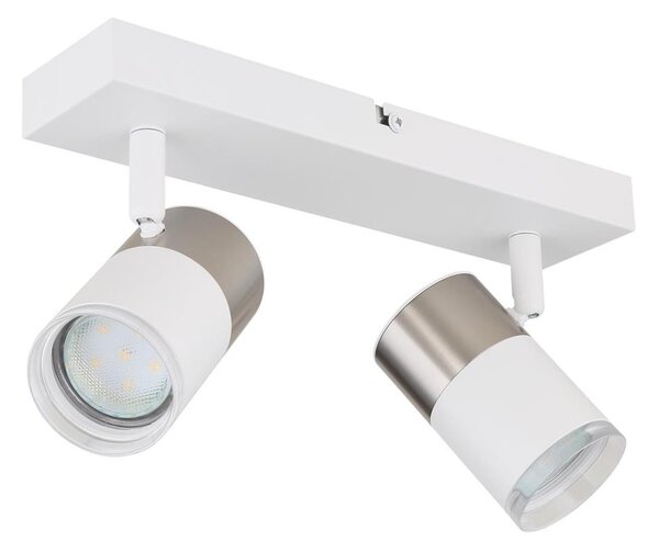 Globo 57851-2 - Bodové svietidlo BRISBON 2xGU10/25W/230V biela/chróm