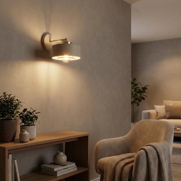 Brilagi - Nástenná lampa SPRING 1xE27/60W/230V béžová/zlatá