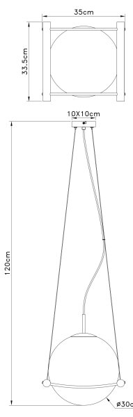 Globo 15883H - Luster na lanku LEONA 1xE27/15W/230V