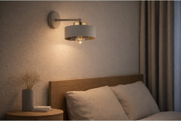 Brilagi - Nástenná lampa SPRING 1xE27/60W/230V béžová/zlatá