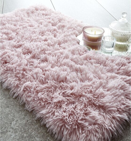 Ružová kúpeľňová predložka 80x50 cm Cuddly - Catherine Lansfield