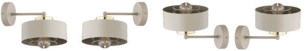 Brilagi - Nástenná lampa SPRING 1xE27/60W/230V béžová/zlatá