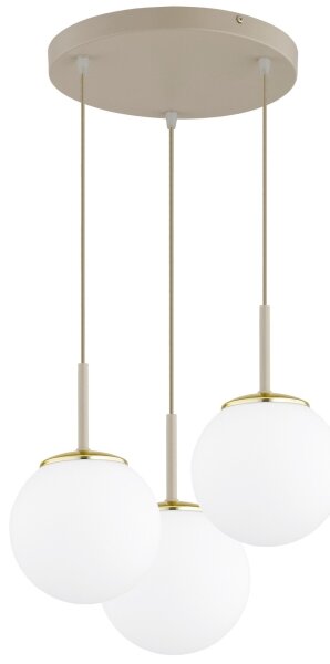 Brilagi - Závesný luster na lanku MILO ECRU 3xE27/60W/230V béžová/zlatá