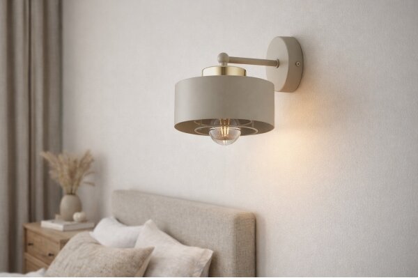Brilagi - Nástenná lampa SPRING 1xE27/60W/230V béžová/zlatá