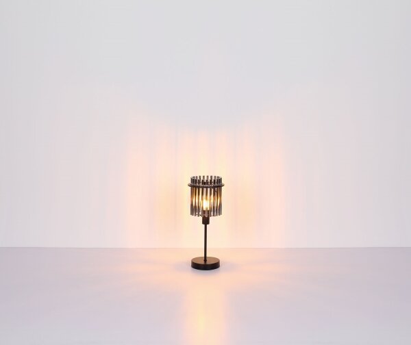 Globo 15698T - Stolná lampa GORLEY 1xE14/40W/230V pr. 15 cm čierna