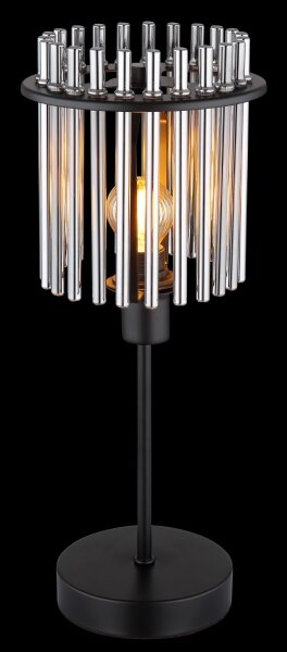 Globo 15698T - Stolná lampa GORLEY 1xE14/40W/230V pr. 15 cm čierna