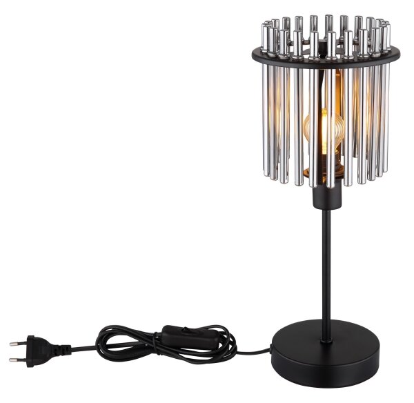 Globo 15698T - Stolná lampa GORLEY 1xE14/40W/230V pr. 15 cm čierna