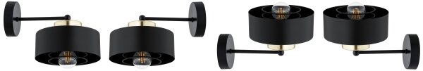 Brilagi - Nástenné svietidlo SPRING 1xE27/60W/230V čierne/zlaté