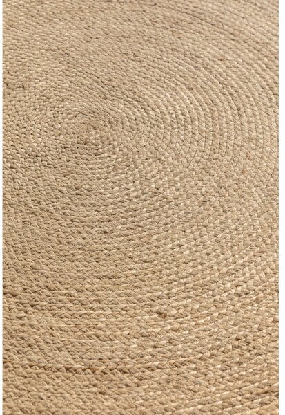 Slonovinový obojstranný jutový okrúhly koberec ø 100 cm Braided – Hanse Home