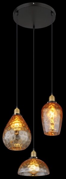 Globo 15786-3H1 - Luster na lanku SALVY 3xE27/60W/230V pr. 46 cm oranžová