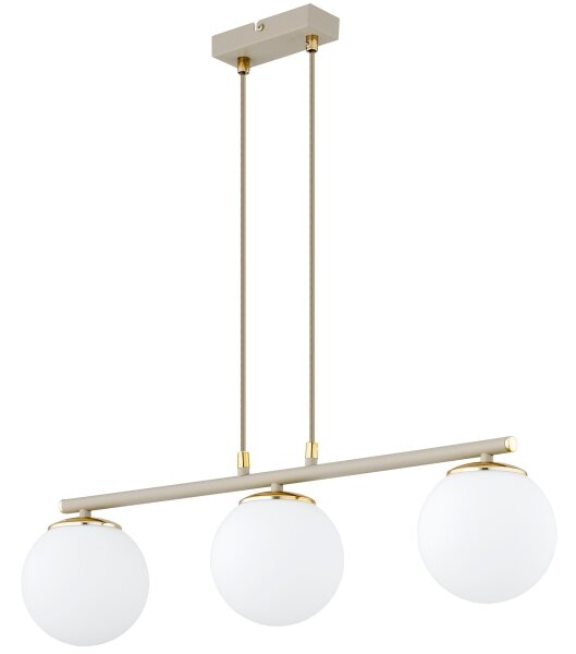 Brilagi - Závesný luster na lanku MILO ECRU 3xE27/60W/230V béžová/zlatá