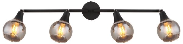 Globo 57904-4 - Bodové svietidlo GLYPTAR 4xE14/40W/230V čierna