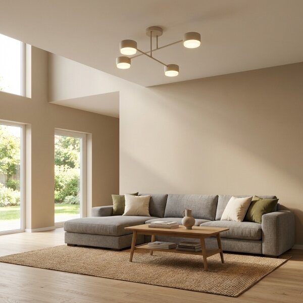 Brilagi - LED prisadený luster MONO 4xGX53/12W/230V béžový