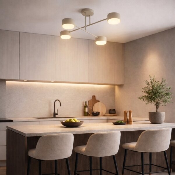 Brilagi - LED prisadený luster MONO 4xGX53/12W/230V béžový