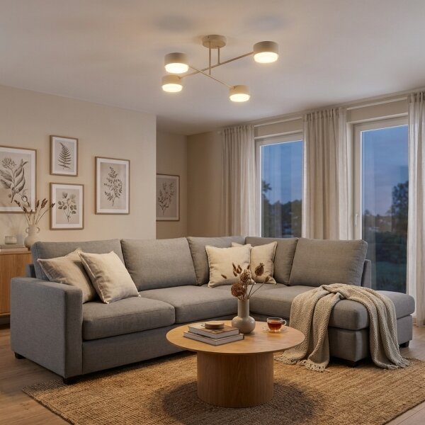 Brilagi - LED prisadený luster MONO 4xGX53/12W/230V béžový