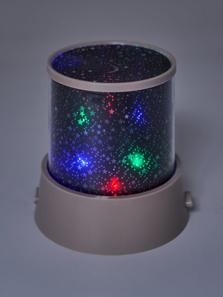 Sinsay - Rotačný LED RGB projektor hviezd - béžová