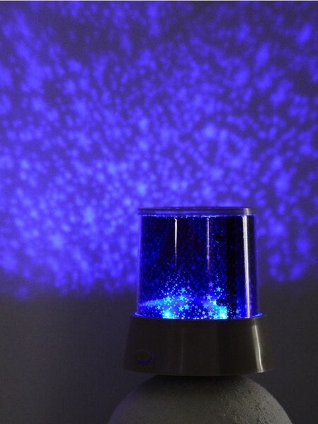 Sinsay - Rotačný LED RGB projektor hviezd - béžová