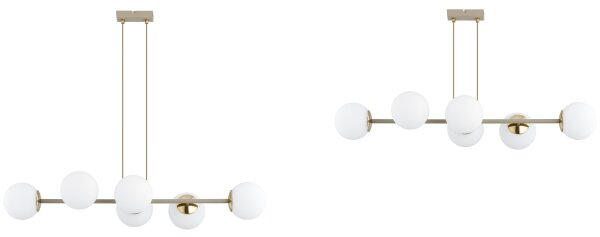 Brilagi - Luster na lankách MILO ECRU 6xE27/60W/230V béžová/zlatá