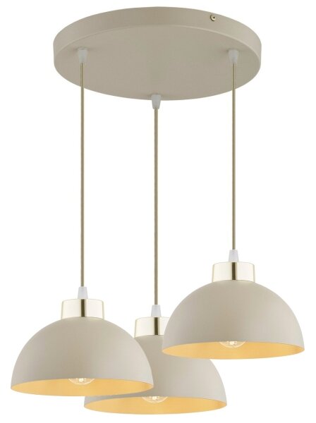 Brilagi - Závesný luster na lanku MOON 3xE27/60W/230V béžová/zlatá