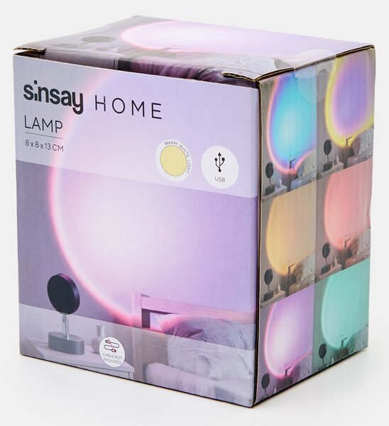 Sinsay - LED projektor s vymeniteľnými farebnými filtrami - čierna