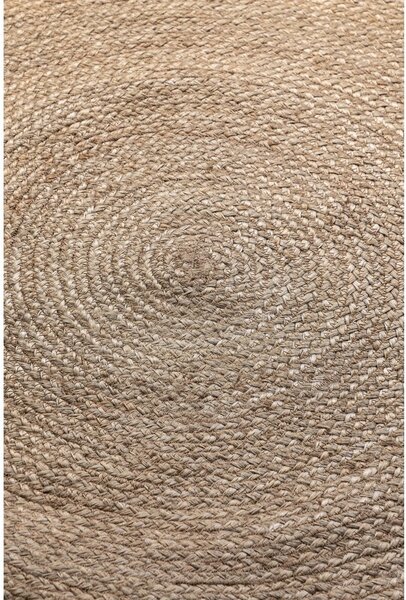 Sivobéžový obojstranný jutový okrúhly koberec ø 200 cm Braided – Hanse Home