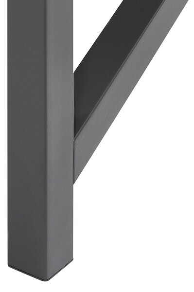 Písací stôl čierna MDF kov matný povrch 117 x 57 cm obdĺžnikový tvar úložný priestor 2 zásuvky moderný štýl kancelária
