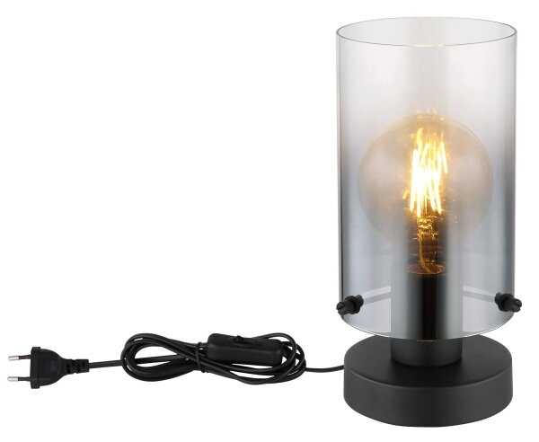 Globo 15907T - Stolná lampa FLORENTINA 1xE27/40W/230V pr. 12,5 cm čierna