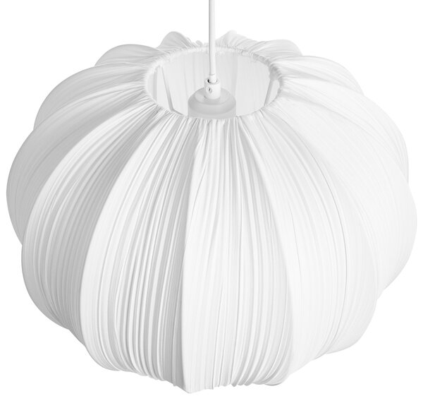 Závesná lampa biele látkové bavlnené tienidlo moderný dizajn osvetlenie do obývacej izby