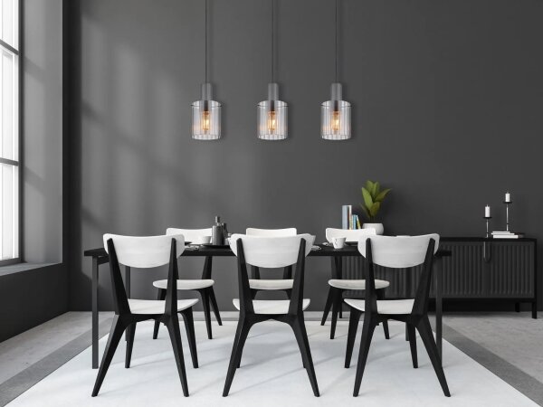 Globo 15904-3H - Luster na lanku TULIVAR 3xE27/40W/230V šedá
