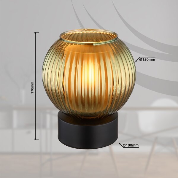 Globo 15638TG - Stolná lampa ZUMBA 1xE27/25W/230V pr. 15 cm zelená