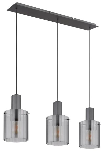 Globo 15904-3H - Luster na lanku TULIVAR 3xE27/40W/230V šedá