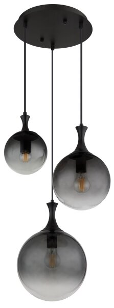 Globo 15885-3H - Luster na lanku DALTON 3xE27/10W/230V pr. 48 cm čierna