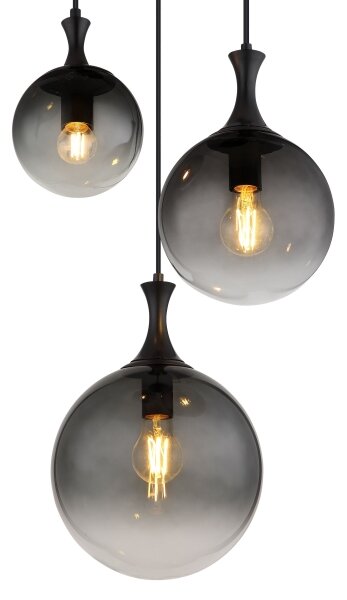 Globo 15885-3H - Luster na lanku DALTON 3xE27/10W/230V pr. 48 cm čierna