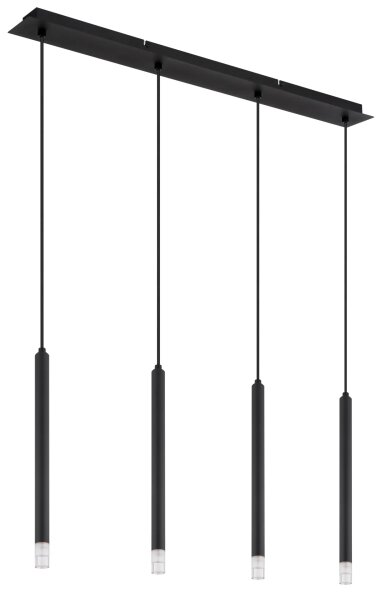 Globo 15629-4 - Luster na lanku BLAKE 4xG9/4W/230V čierna