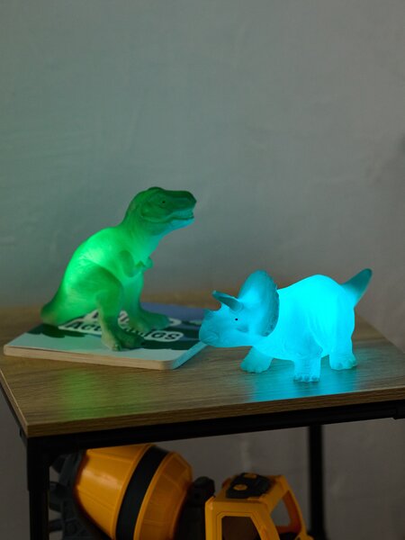 Sinsay - Detská nočná LED lampička v tvare dinosaura - svetlomodrá