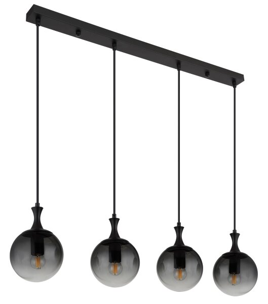 Globo 15885-4H - Luster na lanku DALTON 4xE27/10W/230V čierna