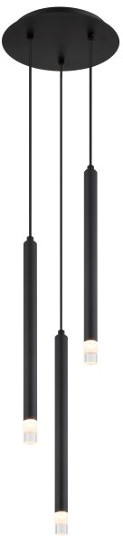 Globo 15629-3 - Luster na lanku BLAKE 3xG9/4W/230V pr. 24 cm čierna