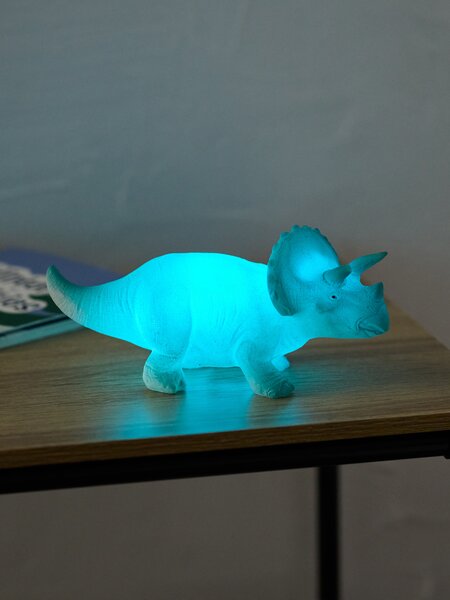 Sinsay - Detská nočná LED lampička v tvare dinosaura - svetlomodrá