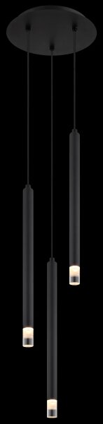 Globo 15629-3 - Luster na lanku BLAKE 3xG9/4W/230V pr. 24 cm čierna