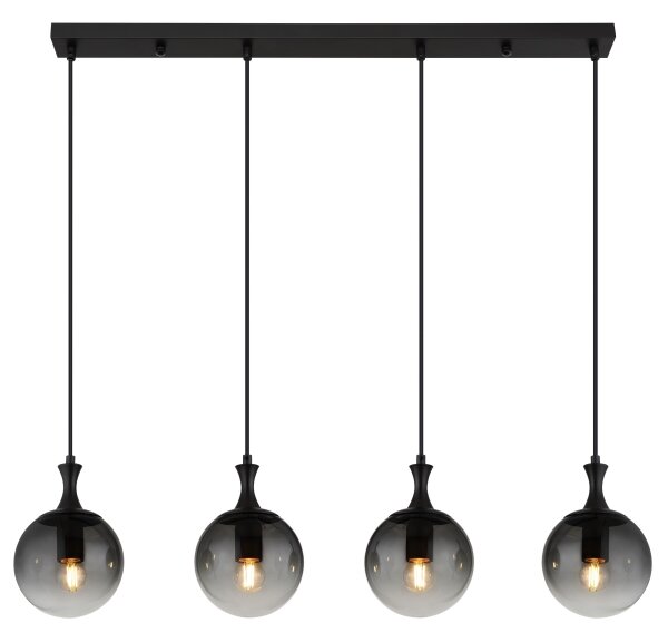 Globo 15885-4H - Luster na lanku DALTON 4xE27/10W/230V čierna