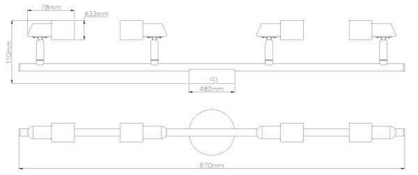 Globo 57385-4 - LED Bodové svietidlo KINLEY 4xGU10/3W/230V