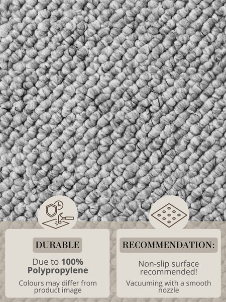 BT Carpet, Kusový koberec Wolly 102840, 60x90, šedá, obývacia izba