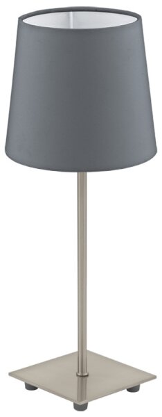 Eglo 54906 - LED Stolná lampa 1xE14/6W/230V šedá/chróm