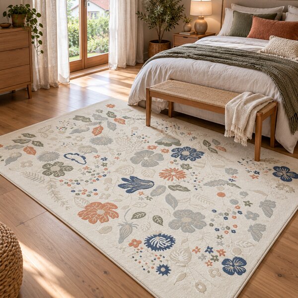 Angel Carpet, Kusový koberec Aurora 25 Cream, 80x150, biela, kancelária