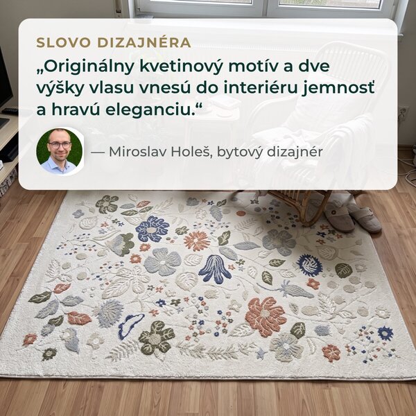 Angel Carpet, Kusový koberec Aurora 25 Cream, 80x150, biela, kancelária