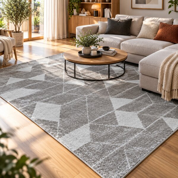 Angel Carpet, Kusový koberec Aurora 11 Grey, 80x150, šedá, kancelária