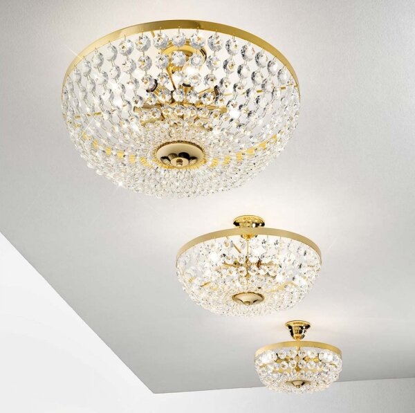 Kolarz 960.18K.3 - Krištáľový luster na tyči VALERIE 8xE14/40W/230V 24K zlato
