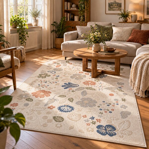 Angel Carpet, Kusový koberec Aurora 25 Cream, 80x150, biela, kancelária