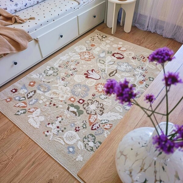 Angel Carpet, Kusový koberec Aurora 25 Beige, 60x110, béžová, kancelária